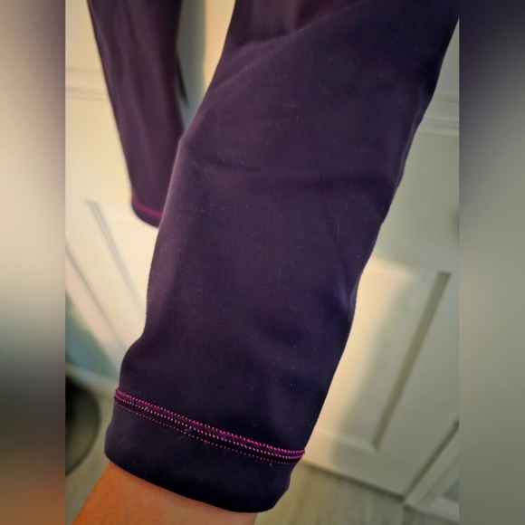 LULULEMON REVERSIBLE WOMEN'S WUNDER UNDER LEGGINGS PINK/BLACK Sz 4 - Picture 7 of 12